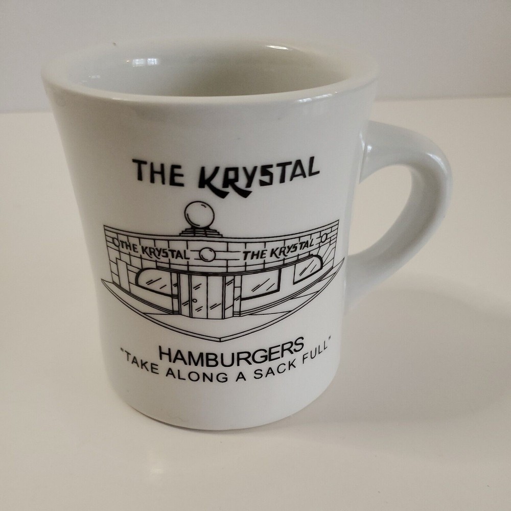 Vintage The Krystal Hamburgers Restaurant Take Along A Sack Full Coffee Mug Cup